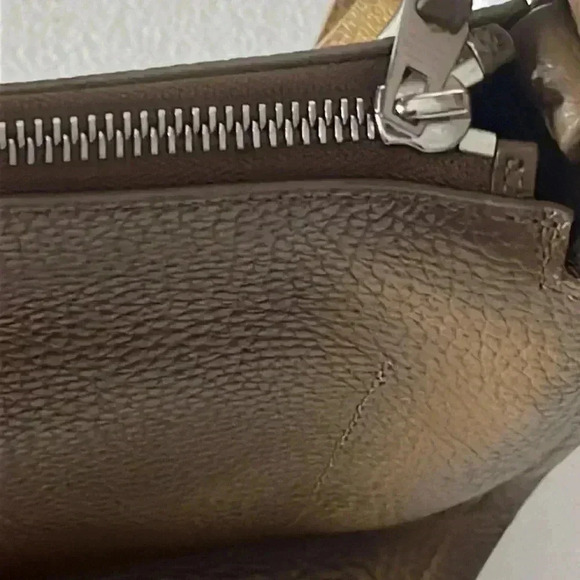 All Saints Light Brown Mori Lea Pebbled Cow Leather Crossbody Tassel Bag - Picture 6 of 10